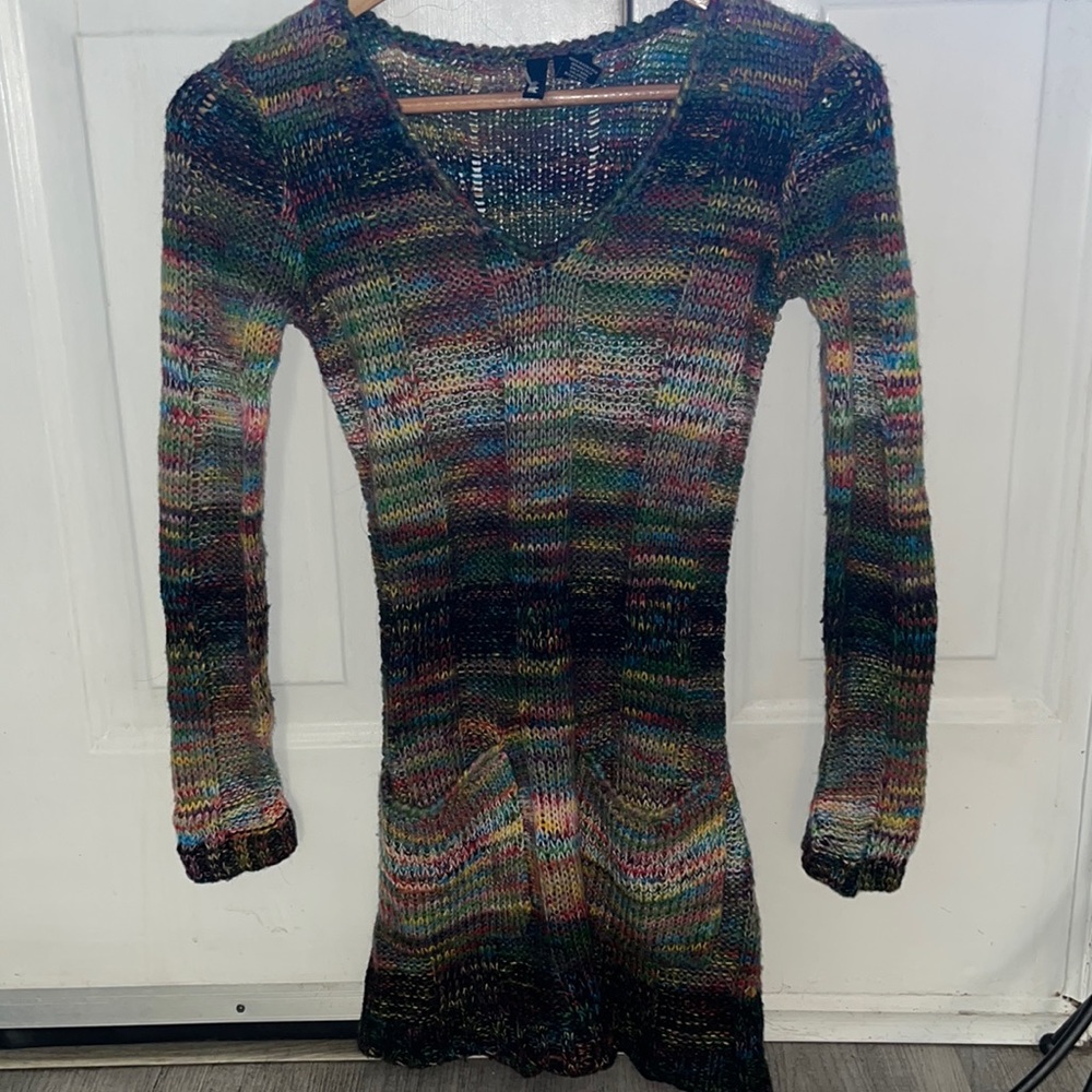Colorful knit sweater
